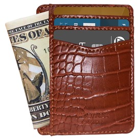 ARCWOR Slim Wallet Minimalist Front Pocket RFID Blocking Men and Women Leather Wallets