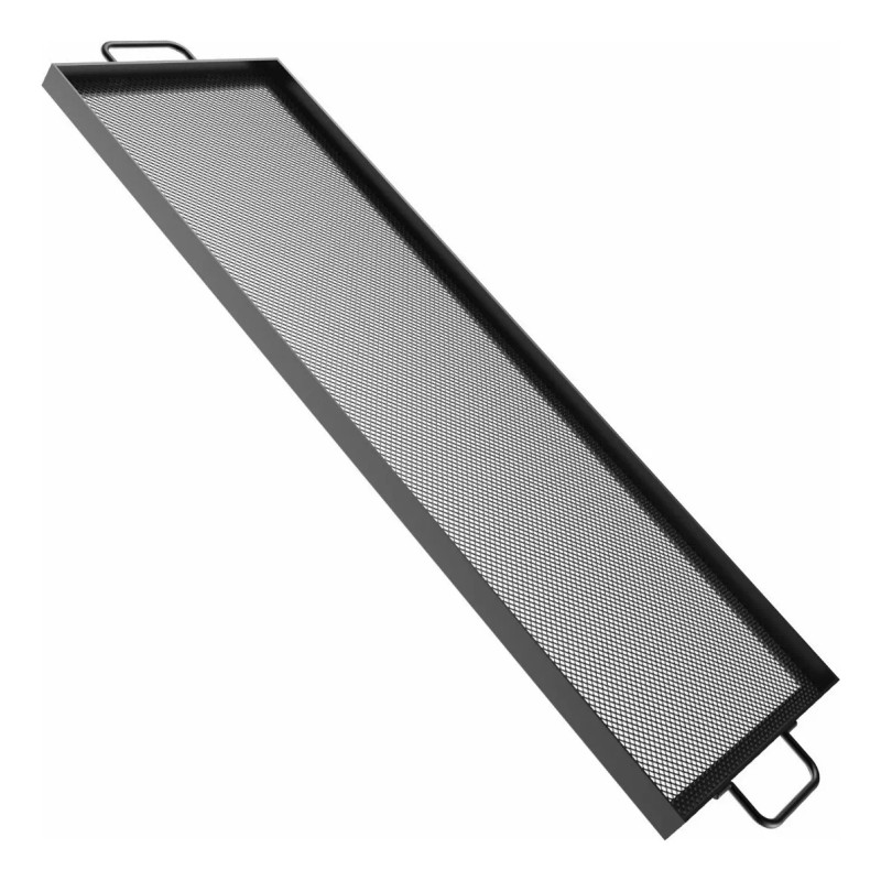 Vevor Rejilla Para Hoguera Rectangular Parrilla 44x15 PuLG Color Negro
