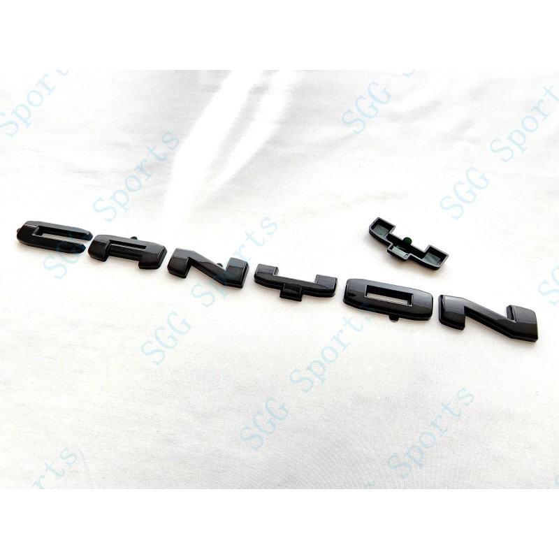 GMC OVERLAY 1PC Gloss Black Rear Tailgate Canyon Letter Emblem