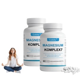 Magnesium Complex, Magnesium Complex High Dose, 7-in-1 with Magnesium Bisglycinate, Magnesium Citrate, Magnesium Malate, Vegan, Stay Relaxed and Naturally Reduce Stress, 60 Capsules