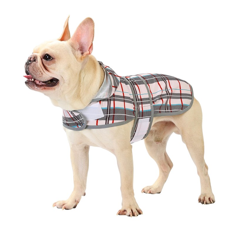 Dog Raincoat Hooded,Waterproof Rain Coat for Dogs with Adjustable Belly