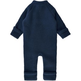 Mikk-line Walkooverall, Wollwalk Overall Baby, Baby Pyjamas Made of Wool for Baby and Toddler, 95% Wool, 100% Mulesing-Free Merino Wool, Pyjamas Baby Without Feet, blue nights