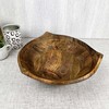 Large 29cm Hand-Carved Mango Wood Bowl – Natural Grain, Decorative