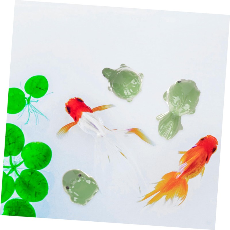 Abaodam 3Pcs Floating Ceramic Aquarium Decor Retro Style Fish Tank