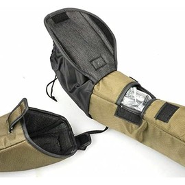 20-60X80 25-75x100 Bird Watching Telescope Hunting Spotting Scope Case Bag Shock Absorbing Backpack Cover 80mm 100mm (For 80mm Telescope), Green (80/100 Cover)