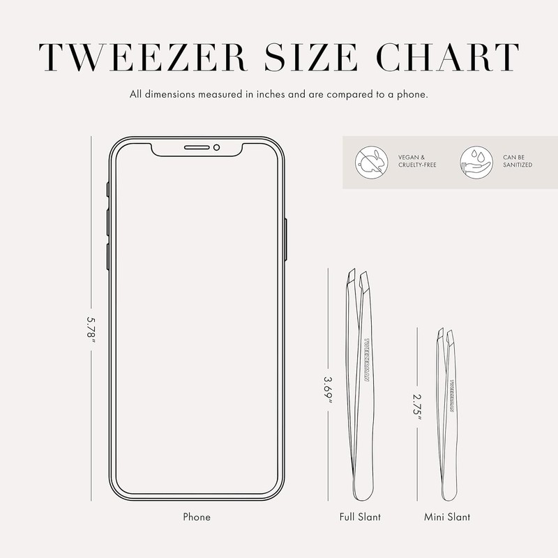 Tweezerman Slant Tweezer Model No. 249-R, Stainless Steel
