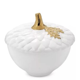 Martha Stewart New Martha Stewart Collection Harvest Acorn Soup Bowl with Lid Dolomite 2021