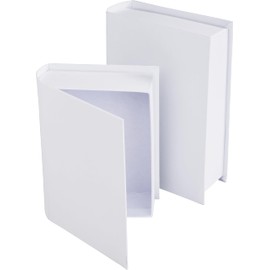 VBS Box Book, Set of 2, Cardboard, White, Spatial Organising and Storage, Practical Storage, Storage Boxes