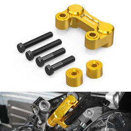 NICECNC Gold Handlebar Riser Relocation Bracket Mount Aluminum CNC Compatible with Harley Road Glide FLTRX 2015-2024, Street Bob FXBBS 114 2021-2024, See Fitments