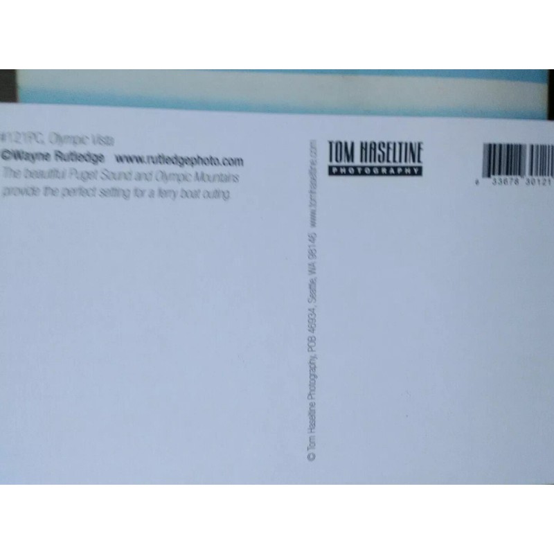 THE PACIFIC NORTHWEST CHROME POST CARD THE WATERFRONT SEATTLE JUMBO