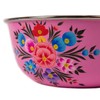 1x Raspberry Pansy 21.5cm Stainless Steel Camping Bowl - Reusable