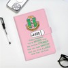 JOHSBYD AKA Sorority Gift Leather Combination Lock Notebook for Women