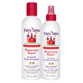Fairy Tales Rosemary Repel Shampoo, 12 fl oz. & Conditioning Spray, 8 fl oz. Duo Kids Like the Smell, Lice Do Not