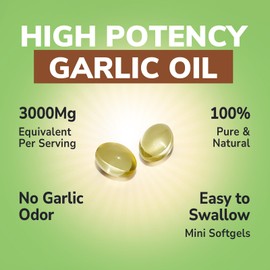 Vitalibre Odorless Garlic, 3,000mg Equivalent Per Serving, Extra Strength 100:1 Extract, Non-GMO, No Gluten, Heart & Immunity, Antioxidant Defense, 180 Softgels