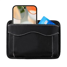 Car Side Pocket Organizer,PU Leather Car Pocket Seat Side Bag - Multifunctional Gap Storage Small Filler Box for Vehicle & Window