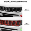 Grille Grill Cover Inserts Frame Trim Kit for Jeep Compass