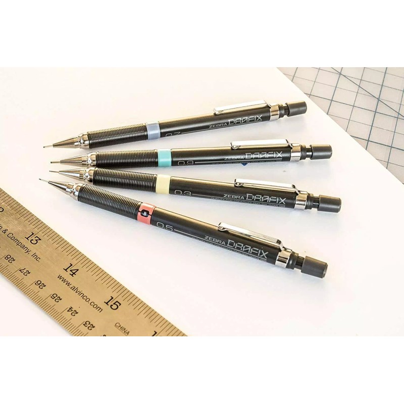 Zebra Zensations Drafix Technical Pencil 0.9mm HB #2 Graphite Precision,