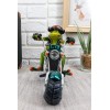 8.5"L Born To Ride Biker Frog Smoking Cigar On Blue