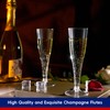 JOLLY CHEF 100 Pack Plastic Champagne Flutes Disposable 4.5 oz