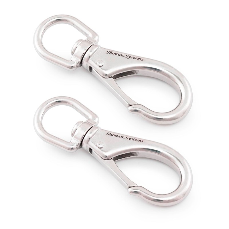 SHONAN Large Stainless Steel Swivel Snap Hooks, 2 Pack 4.6