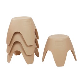ECR4Kids Ayana Stool Set, Flexible Seating, Sand, 4-Pack