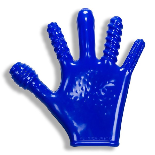 Blue Ox Designs Oxballs 63095: Finger Fuck Glove, Police Blue