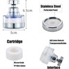 2 Pcs Bathroom Faucet Filter,Removes Chlorine Fluoride Heavy Metals,with Universal