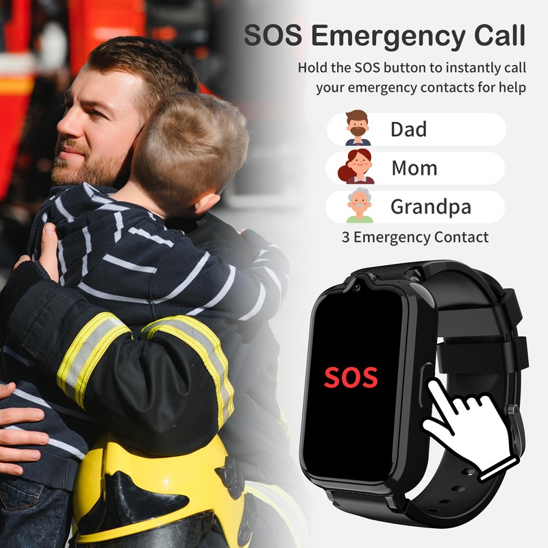 4G Kids Watch with GPS Tracker, HD Touch Screen Video
