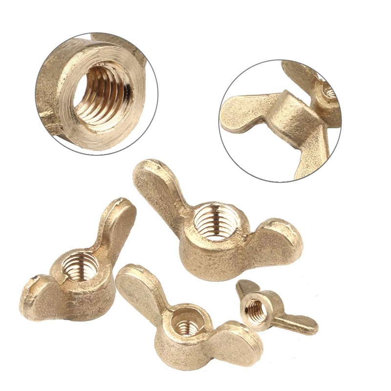Yudesun 1Pcs M16 Wing Nut Fasteners Brass Butterfly Nuts Bolt