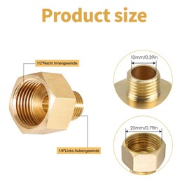 Wjelet Gas Adapter, Gas Stove for Gas Bottle, LPG Adapter, Inch Gas Adapter and Defrost Multifunctional Compartment, LPG Adapter, Propane Gas Connections, Brass Gas Angle, LPG Gas Adapter