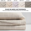 Beautyrest Oversized Cotton Flannel Bedding Sheet Set, Queen, Beige Windowpane
