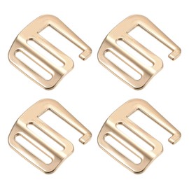 sourcing map Metal Webbing Strap 0.98 Inches 25 mm G-Hook Sliding Buckle for Backpack Gold Tone, golden