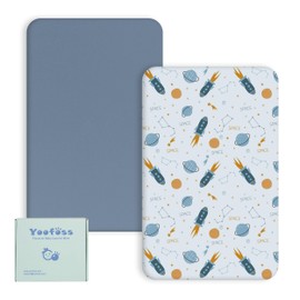 Yoofoss Pack of 2 Baby Fitted Sheets 60 x 120 cm Microfibre Mattress Topper Breathable Mattress Protector Sheet for Cot Bed Baby Cot