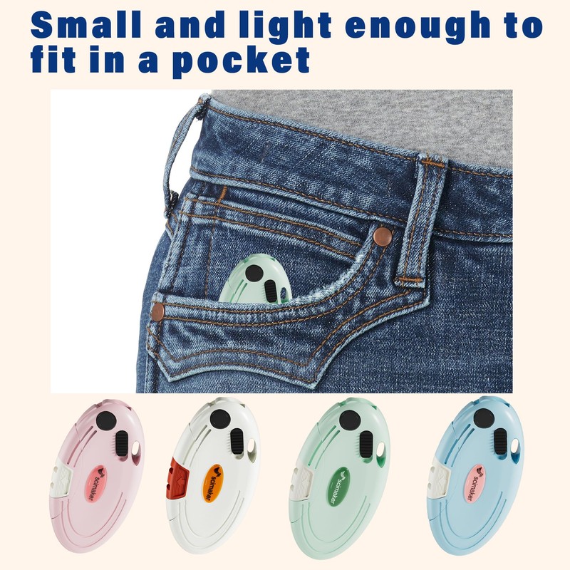 Box Cutters, Lightweight 4- Piece Folding Utility Knives Set, Razor