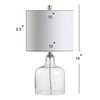 JONATHAN Y JYL1027A 19" Moroccan Blue Glass Table Lamp, Coastal