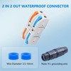 MELIFE 5PCS IP68 Waterproof Junction Box, Outdoor 2 Way Electrical