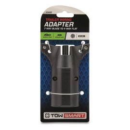 TOWSMART 7-Way Round Blade to 4-Way Flat Trailer Light Wiring Connector