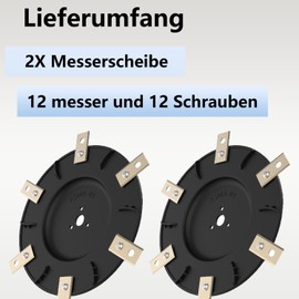 Robotic Lawnmower Blade Plate, 6 Blades, Robotic Lawnmower Blade Disc, Compatible with Mammotion LUBA1 AWD and LUBA2 AWD (up to Year of Manufacture 2024), Two Turntables