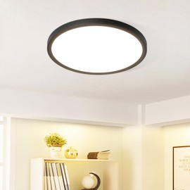 muyuua Ceiling Light LED Ceiling Light Flat Bedroom Lamp Rhombus Plate 18 cm Bathroom Lamp 15 W Kitchen Lamp Bedroom Black Ceiling Lighting Hallway Lamp Ceiling Bathroom Lamp 3000 K for Kitchen