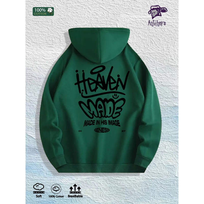 Heaven Made Graphic Hoodie 100% Cotton US Warehouse 7 ColorsColor: