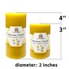 Lacaser Pure Beeswax Candles Bulk, 2"x 3" Pillar Candles(3 Pack),