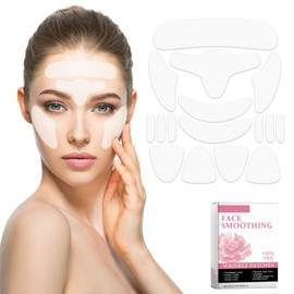 Facial Patches, Pack of 192 Face Tape Against Wrinkles, Moisturising, Anti-Wrinkle Patches, Suitable for Forehead, Chin, Cheeks (Comes with 1 Beauty Brush)