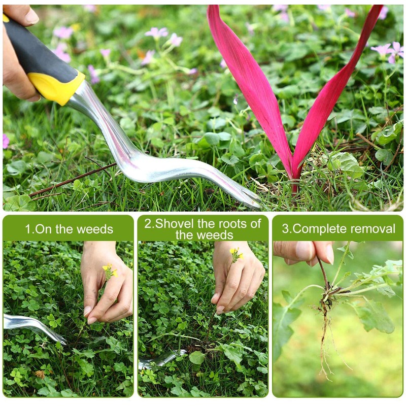 Shayee Garden Hand Weeder Manual Weed Puller Dandelion Remover Tool