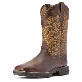 ARIAT Womens Anthem Savanna Western Boot Rich Clay/Brown Floral Emboss 7.5