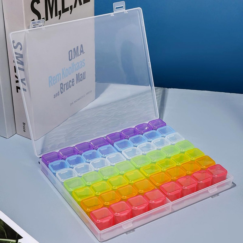 EKEZATA PP Transparent Small Storage Case, Accessory Case, Small Divided