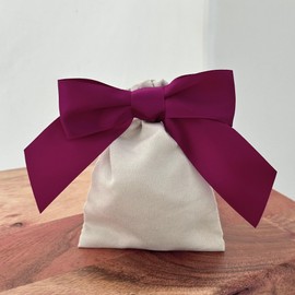 Pre-Tied Burgundy Satin Bows - 4 1/2" Wide, Set of 12, Valentine's Day Wired Craft Ribbons, Wedding, Gift Bows, Party Favors, Birthday, Fall, Thanksgiving, Christmas