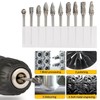 10 Pieces Carbide Burr Set, 1/8 Inch Shank Tungsten Carbide