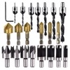Woodworking Drilling or Chamfer tool,8PCS 5/8" 1/2" 3/8" 1/4" Wood