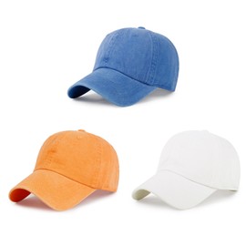 3 Pack Baseball Cap Vintage Washed Unstructured Dad Hat Golf Ball Cap for Men Women