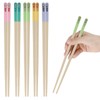 loopki Fiberglass Chopsticks, Reusable Chopsticks Set Dishwasher Safe, 5 Colors